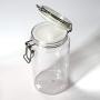 Dsxnklnd 1500ML Plastic Round Clip Top Storage Jar with Airtight Seal Lid Food Candy Container Kitchen Spice Organizer