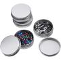 24 Pack 2 oz / 60ml Round Aluminum Lip Balm Tin Cans with Screw Top Lids - Silver Cosmetic Sample Containers - Metal Empty Tins Travel Storage Tin Jars for Salve, Spice, Candies or Crafts