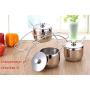 DUDDP Storage Spice lar set Stainless Steel Spice Jar Set Salt Sugar Seasoning Box Spice Container Condiment Pot Cruet Bottle Kitchen Cooking Tool