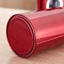 JENNIMER 3PC Kitchen Canister Sugar Food Tea Coffee Candy Storage Jars Stainless Steel with Transparent Windows (Red)