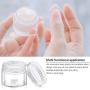 20 Pieces Round Pot Jars Plastic Cosmetic Containers Set with Lid for Liquid Creams Sample, 20 ml/ 0.7 oz (Clear Lid)