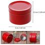 ONNPNN 4 Pieces Metal Tin Tea Storage Box, Mini Tea Tin Containers Set Tea Iron Box Tinplate Container Round Metal Case Container Stainless Steel Tea Vessels for Loose Tea Storage (Multicolor)