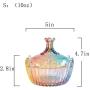 CHOOLD Rainbow Candy Shape Clear Glass Apothecary Jar with Lid,Crystal Candy Jar Wedding Candy Buffet Jars Food Jar for Kitchen(10oz/27oz)