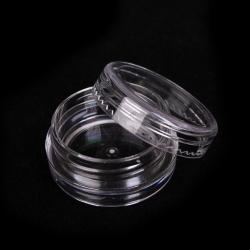 25PCS Plastic Clear Round Shape Cosmetic Containers Eye shadow Cream Lipstick Nail Art Jar Container Pot Case Holder Bottles