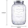 Diamond Star Glass Jar 1.5 Gallons Candy Jars Cookie Storage Containers with Brushed Tin Lid