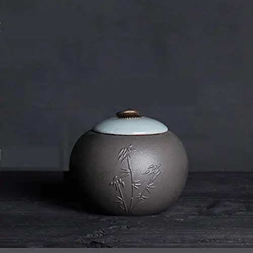 JINYANG Tea Caddy Creative Large Ceramics Tea Sealed Jar Wrapped Gift Storage Tea Box(Bamboo) JINYANG (Color : Bamboo) JINYANG Tea Caddy Creative Large Ceramics Tea Sealed Jar Wrapped Gift Storage Tea Box(Bamboo) JINYANG (Color : Bamboo)