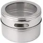 DUDDP Storage Spice lar set Spices storage box 6PCS Stainless Steel Magnetic Spice Storage Jar Tins Container With Rack Holder