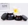 15g Gram 15ml(0.5 OZ) Amber Glass Empty Refillable Inclined Shoulder Cosmetic Jars Empty Face Cream Lotion Lip Balm Storage Container Cream Jar Pot Bottle with Liners and Screw Lid (15g)