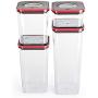 Smart Seal Airtight Food Storage Container, 4 Piece Set, Modular, Stackable, Nestable, Organizable, BPA free by Neoflam