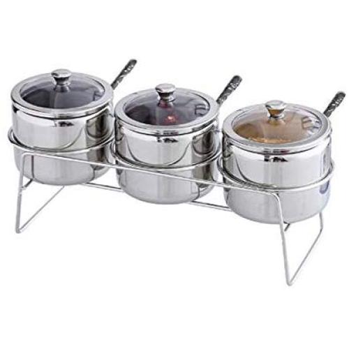 Mini Spice Jars Stainless steel seasoning jar set household kitchen supplies