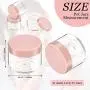 20 Pieces Round Pot Jars Plastic Cosmetic Containers Set with Lid for Liquid Creams Sample, 20 ml/ 0.7 oz (Pink Lid) 20 Pieces Round Pot Jars Plastic Cosmetic Containers Set with Lid for Liquid Creams Sample, 20 ml/ 0.7 oz (Pink Lid)