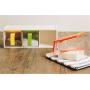 Bouteille Organisateur de Condiments 3 Couleurs Superposables en Plastique pour Épices Mini/Petites Saveurs Bouteille Organisateur de Condiments 3 Couleurs Superposables en Plastique pour Épices Mini/Petites Saveurs
