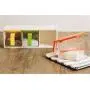 Mini Spice Jars Creative three-color seasoning can be superimposed with plastic three-layer seasoning house