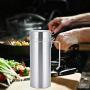 Jeffergarden Stainless Steel Straight Shape Household Kitchen Handle Oil Pot Thick Bottle Storage Leak-proof Container with Lid Tools Food Jar Cruets Utensil Storage(1000ml)