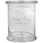 12 oz Clear Glass storage Herb Stash Jar and Lid with Porn Star Logo