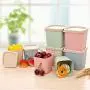 WANGLX ST Plastic Sealed Cans Grain Storage Tank Storage Box Kitchen Food Storage Jar for Serving Tea, Coffee, Spice,Flour, Sugar, Cereals, Leakproof and More
