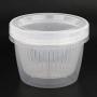 Zerone Food Storage Boxes, Round Drain Sealed Storage Box Transparent Food Containers Refrigerator Kitchen Organizer