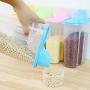 PP Food Storage Box Plastic Clear Container Set with Pour Lids Kitchen Storage Bottles Jars Dried Grains Tank 1.9L 2.5L H1211,Small one piece