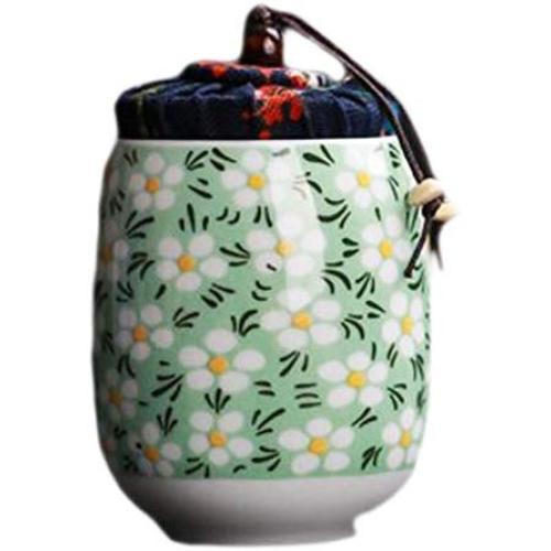 Goddness Bar Multi-Use Vacuum Seal Tea Coffee Jars Portable Ceramics Container(Style 13)