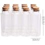 3080MM 40ML Glass Bottle Wishing Bottle Empty Sample Storage Jars with Cork Stoppers - Transparent