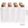3080MM 40ML Glass Bottle Wishing Bottle Empty Sample Storage Jars with Cork Stoppers - Transparent 3080MM 40ML Glass Bottle Wishing Bottle Empty Sample Storage Jars with Cork Stoppers - Transparent