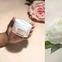 Mademoiselle Provence Shea Butter Souffle Gesichtscreme, Reichhaltige, Aufschäumende Körpercreme mit Bio Rose und Pfingstrose, Ultra-Reichhaltige Natürliche Pflegende Glättende Vegan Körperbalsam, Für Trockene Sensible Haut, Made in France, 200 ml