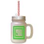 Green Sometimes When YouRe Sleeping Peek Insdie Your Room Frosted Glass Mason Jar With Straw