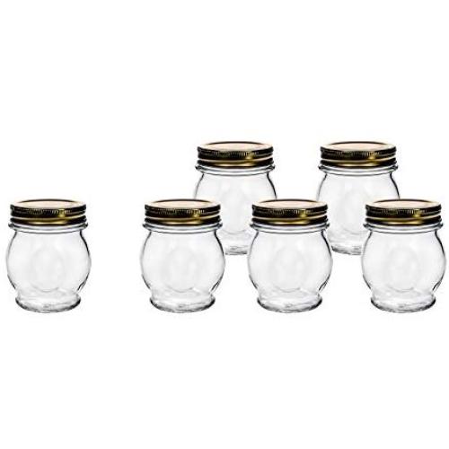 Amici Orto Canning Jars with Lids, 11 oz - Set of 6