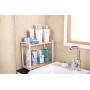 Garwarm 2-Tiers Kitchen Natural Wooden Spice Rack/Standing Rack/Kitchen Bathroom Bedroom Countertop Storage Organizer Spice Jars Bottle Shelf Holder Rack