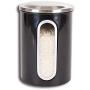 EASEASE Stainless Steel Airtight Storage Canisters for Coffee Beans,Tea and Sugar with Window  (Set of 3),(Black)