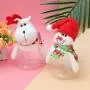 TOYANDONA 3pcs Christmas Plastic Jar Candy Food Storage Container Cookie Jar Xmas Holiday Piggy Bank Table Top Decor Goodie Bag Filler Party Favors Supplies (Assorted)