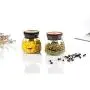 HOUSIYU Glass Candy Jar Natural Cork Cap Sealed Cans for Honey/Wine/Milk Powder/Tea/Coffee Beans/Biscuits/Bathroom Accessories Storage Containers, Black HOUSIYU Glass Candy Jar Natural Cork Cap Sealed Cans for Honey/Wine/Milk Powder/Tea/Coffee Beans/Biscuits/Bathroom Accessories Storage Containers, Black