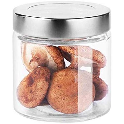 ZAQXSW Kitchen glass jar glass jar with cover grain storage storage tea cans food sealed cans (Size : 800ml)