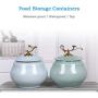 Ceramic Pottery Cereal Containers Canister Cookie Jar With Lids, Airtight Food Storage Containers Bins Large For Kitchen Pantry Organization Flour Rice Candy Bulk, 10L, 34x27cm (Color : Light Blue)