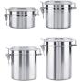 HOBULL Portable Travel Tea Caddy Organizer Coffee Container Kitchen Vacuum Sealed Storage Jar for Sugar Tea Bean Container