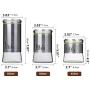 3pcs Stainless steel sealed cans Kitchen coffee beans storage jars Candy miscellaneous food storage tanks Tea cans