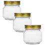 Tebery 20 Pack Mason Jars 8OZ With Regular Gold Lids Clear Glass Jars Ideal for Jam, Honey, Wedding Favors, Shower Favors, Baby Foods