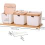 Conteneur à Sucre avec Couvercles et Cuillères, 250 ml de Pot en Céramique à Sucre avec Cuillère, Récipient à Condiments et Épices, Assiette en Porcelaine pour Sucre, Service, Épices, Sel