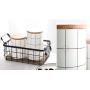 Plaid Tea Canister For Home Decor Nordic Heat resistant Ceramic Sealed Tank Storage Cans Kitchen Jars Food Porcelain Caddy Tarro,S 10x9.5cm