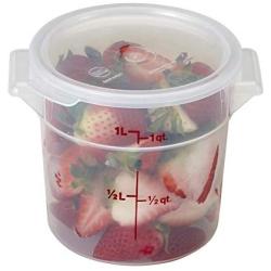 Cambro (RFS1PP190) 1 qt Round Polypropylene Food Storage Container - Camwear