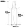 6-Pack Spray Bottles, 4oz/100ml Clear Empty Fine Mist Plastic Mini Travel Bottle Set .Refillable & Reusable Bottles for Essential Oils, Small Refillable Containers Labels and funnel as gift