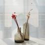 Chic European Natural Glass Storage Jar Bottle Scandinavian Nordic Elegant Desk Storage Bottle Organizer Flower Container Decor,1