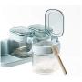 HIZLJJ Condiment Bottle Glass Seasoning Box Household Salt Pot Sugar MSG Seasoning Bottle Sauce Storage Box Spice Jar Clear Glass Jars with Airtight Lids for Home,Party Favors,and Gifts.