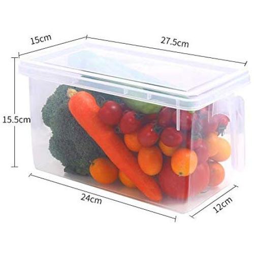 Yl Ly Lebensmittel-Lagerbox mit Griff – Küchen-Lebensmittel-Lagerbox, abgedichtete Glasbehälter-Lagerbox, Kunststoff, Groß, Transparent (Farbe)