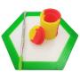 SZBS A Set Silicone Container Hexagon Mat 11ml Drum Shape Container Wax Oil Container Concentrate Storage Containers Wax Silicone Jar With A Metal Rod (Green, 1)