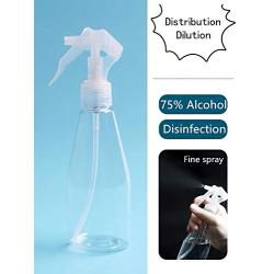 ROISOOT 200ml Plastic Empty Fine Mist Spray Bottle for Hair/Alcohol/Plant Water/Cleaning Solution 3 pack