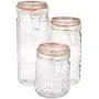 Euro-Home SS-DK-EW65075 3 Stück Glasbehälter Set, Mehrfarbig – Euro-Home Glasbehälter Set, 3-teilig, Mehrfarben