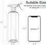 Clear Plastic Spray Bottle, Flutain 4-Pack 16OZ Empty Spray Bottles with Adjustable Nozzle, Fine Mist Spray Bottle for Cleaning Solutions