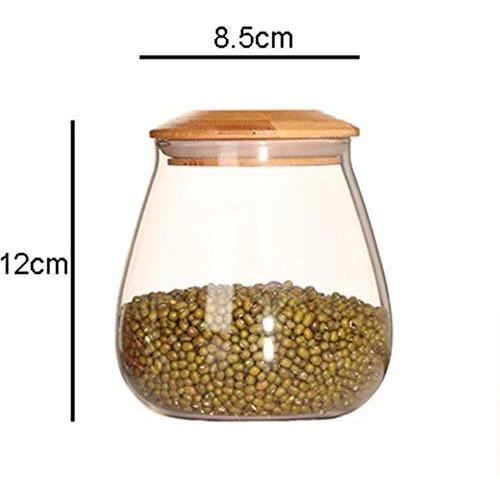 Kitchen Mushroom Shape Glass Storage Bottles Jars Miscellaneous Grains Sealed Cans Food Storage Jars Tea Leaf Coffee Beans Jars 800ML