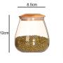 Kitchen Mushroom Shape Glass Storage Bottles Jars Miscellaneous Grains Sealed Cans Food Storage Jars Tea Leaf Coffee Beans Jars 800ML